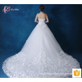 Adult Cheap Luxury Applique Wedding Dresses Under 100 With Long Chapel Train